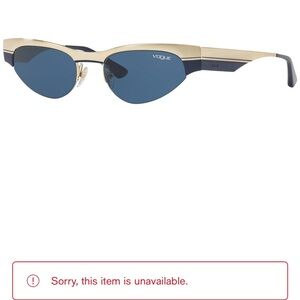 Gigi Hadid for Vogue Gold and Black Cat-Eye Sunglasses